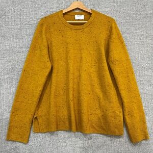 Old Navy Mustard Yellow Crewneck Sweater Cozy Pullover Women XL Speckled Knit